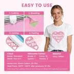 Pink Glitter HTV Heat Transfer Vinyl - Image 2