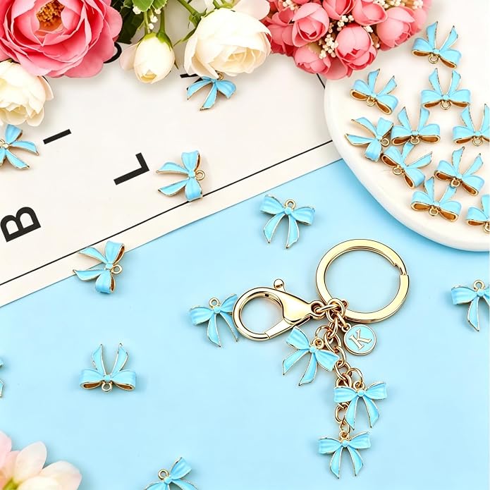 Bow Charms for Bracelet Jewelry Making Cute Bracelet Charms | 18Pcs, Bow Charms - Image 3