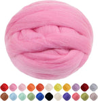 JeogYong Needle Felting Wool, 3.53oz Wool Roving Chunky Wool Yarn, Peach Pink by JeogYong