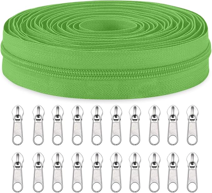 Sawoake #5 Nylon Coil Zippers by The Yard Bulk 10 Yards by Zipper