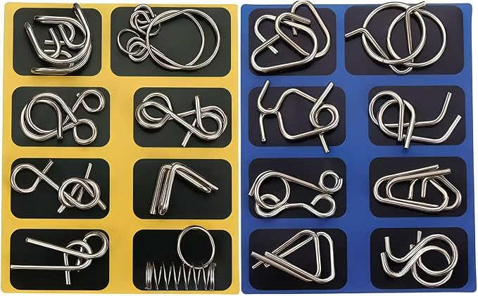 Metal Brain Teaser Puzzles, Steel IQ Games Physics Mind Metal Puzzles - Image 4