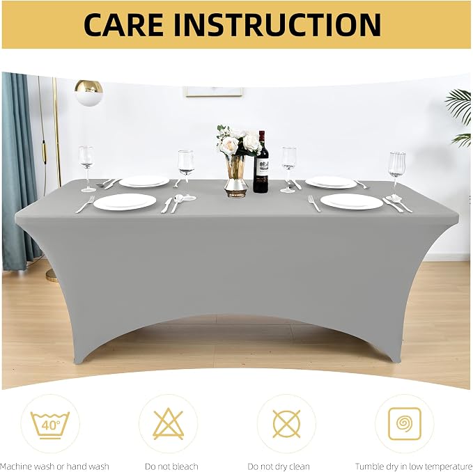 114 10-Pack 6ft Spandex Table Covers - Image 6