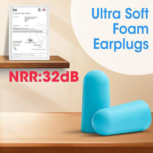 AZEN 600 Pairs Ear Plugs, NRR 32dB Soft Foam Ear Plugs - Image 2