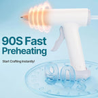 Cordless Hot Glue Gun Kit USB-C Rechargeable Magnetic Mount Base - Image 3