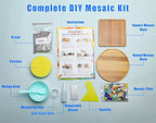 Lanyani 2 Sets of DIY Mosaic Craft Kits Mosaic Tiles Coaster Kit Make Your Own - Image 4