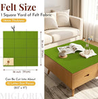 Large Felt Fabric Sheet 36 x 36 Inch, 1.6mm Thick | Soft nonwoven felt - Image 2