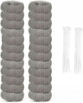 Stainless Steel Lint Traps for Washing Machine Drain Hose – Mesh Filter with Cable Ties for Laundry Sink and Drain Protection(24)