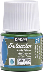Pebeo Setacolor Light Fabrics Paint 45-Milliliter Bottle, Moss Green by Unknown
