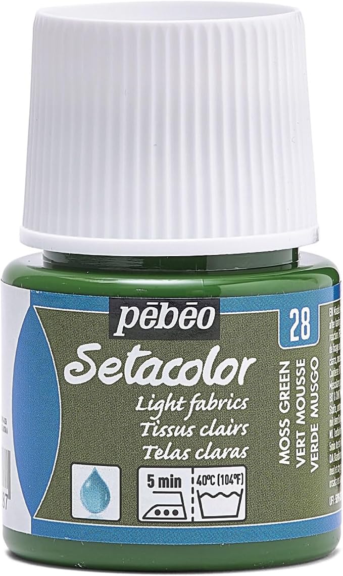 Pebeo Setacolor Light Fabrics Paint 45-Milliliter Bottle, Moss Green by Unknown