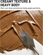 JusArt Brown Acrylic Paint, 8.45oz/250ml Large Tube, Heavy Body Rich Pigment - Image 2