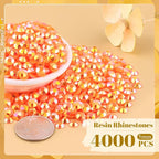 4000PCS 5mm Resin Jelly Rhinestones in Bulk, Bedazzling Flatback Crystals - Image 2