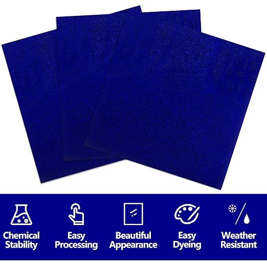 3 Pcs Glitter Blue Glossy Acrylic Sheets, 7.87 x 7.87 x 1/10 Inch Laser Cutting - Image 4