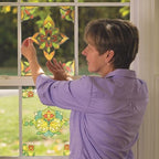 S&S Worldwide Repositionable and Reuseable Stained Glass Window Clings- Add - Image 2