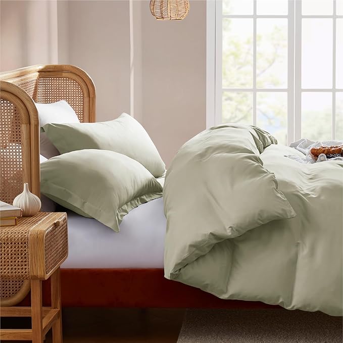 Nestl Light Sage Duvet Cover Queen Size - Image 7