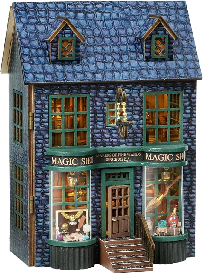 DIY Miniature House Kit, CUTEROOM Wooden Dollhouse Kit Mini House Making Kit by CUTEROOM