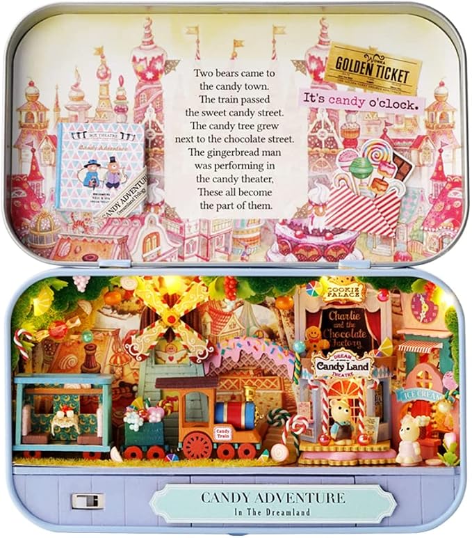 Kisoy Dollhouse Miniature with Furniture Kit, Handmade DIY House Model by Kisoy