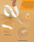 8 Roll Multi-Size Thin Double-Sided Tape - Image 6