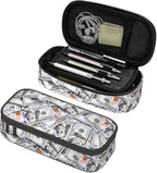 Money Novelty Us Dollar Cash Pattern Pencil Case Organizer Big Capacity Pencil by Unknown