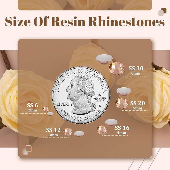 1500PCS 6mm Resin Rhinestones Bulk - Image 3