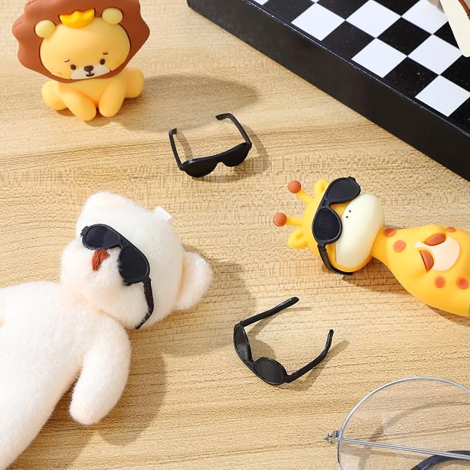 TOYANDONA 80pcs Doll Sunglasses, Miniature Sunglasses Mini Doll Costume - Image 9