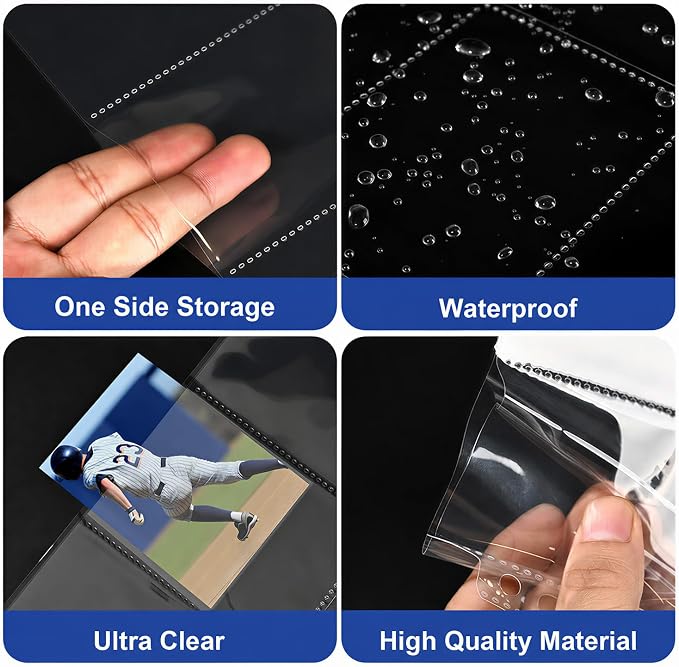 100 Pack 9 Pocket Card Sleeves Binder Sheets, Holds 1800 Cards, Trading Card - Image 4