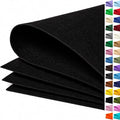 Black Large Felt Fabric 36" x 36", 1mm Stiff Felt Sheet, Nonwoven Fabric by ZANEXIR