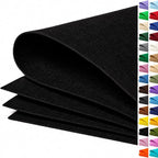 Black Large Felt Fabric 36" x 36", 1mm Stiff Felt Sheet, Nonwoven Fabric by ZANEXIR