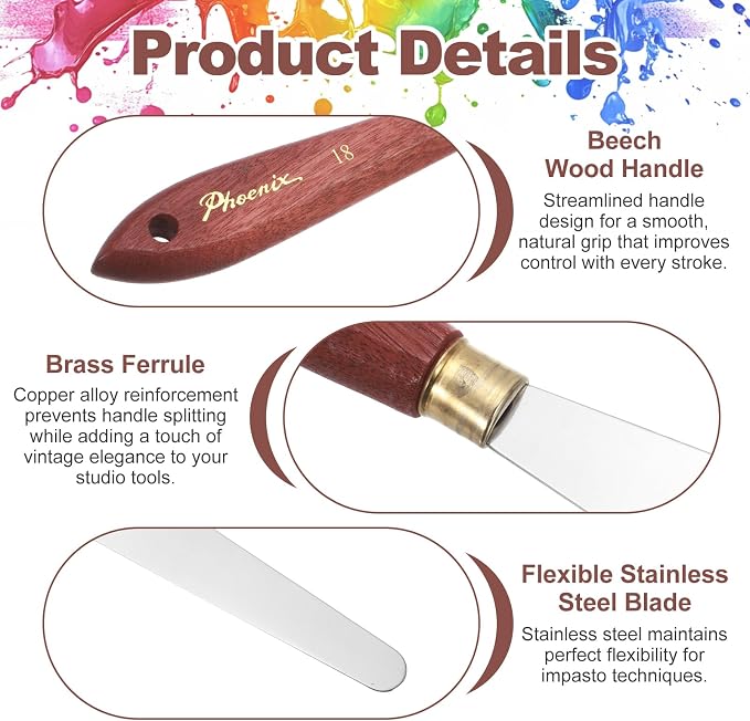 MECCANIXITY Pack of 2 Palette Knife No.18, 9.4" Long - Image 3