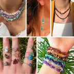 QUEFE Jewelry Making Supplies Kit 1800pcs 56 Colors Crystal Beads, Bracelet - Image 6