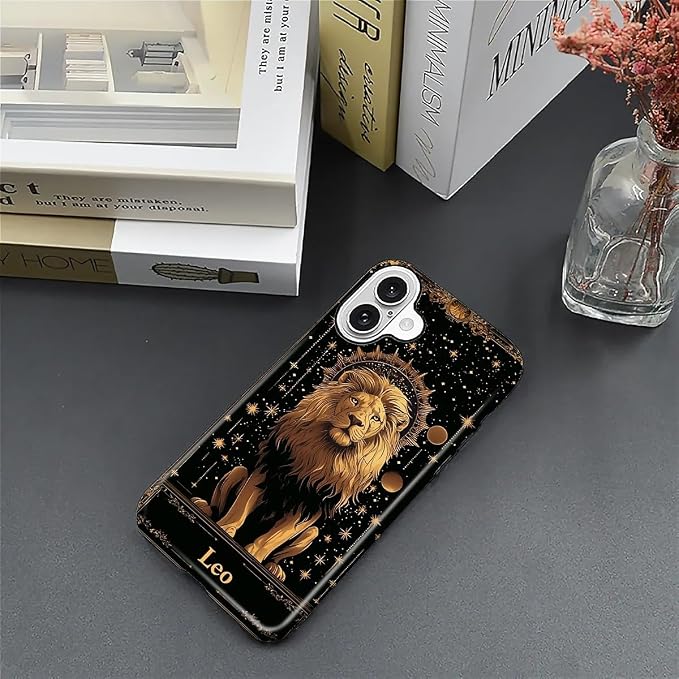 ZHEGAILIAN Case for iPhone 16 Plus, Galaxy Lion Gold Durable Shockproof - Image 4