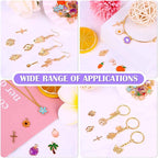 Acejoz 300Pcs Charms for Jewelry Making, Wholesale Bulk Assorted Gold-Plated - Image 5