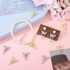 FASHEWELRY Alloy Bowknot Charms Links Golden Bow Tie Connector Charms Metal Bow - Image 3
