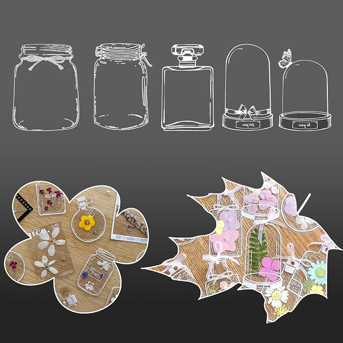 Kaluofan Dried Flower Bookmarks Kit, Handmade Transparent Beautiful Flower Page by Kaluofan
