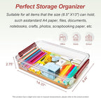 CATOOMUU 2-Pack 9x13 Clear Plastic Project Case Stackable Storage Box | 5.5Qt - Image 3