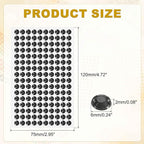 HARFINGTON 5 Sheet/800pcs Rhinestone Adhesive Stickers Self Adhesive Acrylic - Image 2