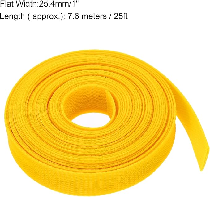 uxcell Expandable Sleeving, 1-inch 25ft Cable Sleeve - Image 3