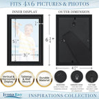 Icona Bay 4x6 Picture Frames, Beautifully Detailed Molding, Contemporary - Image 3