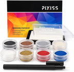 Embossing Kit, Embossing Ink Pad, 8X 10ml Embossing Powders by PIXISS
