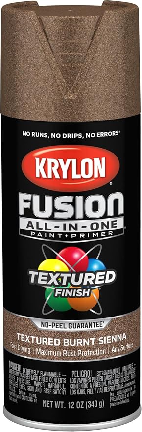 Krylon Fusion All-In-One Textured Spray Paint & Primer, Burnt Sienna by Krylon%C2%AE