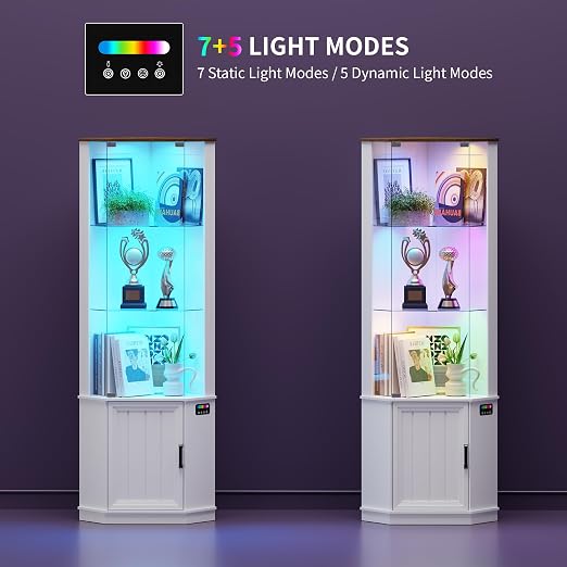 HNEBC 69" Tall Curio Display Cabinet - Image 2