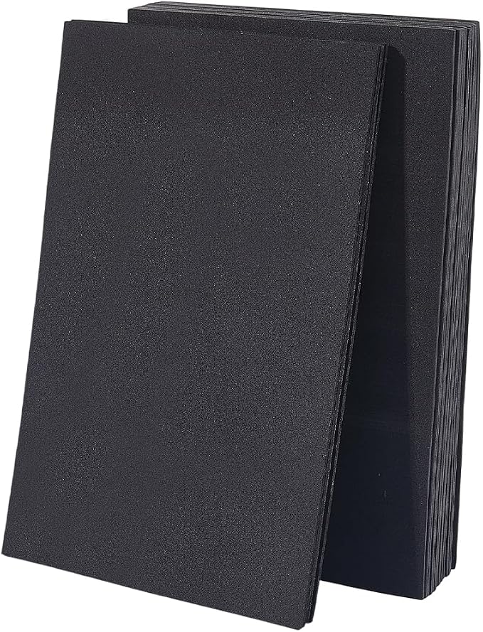20Pcs 6x9 Inch 2MM Thick Black Foam Paper Sheets Rectangle 3D High Density by CABODYALS