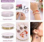 QUEFE Jewelry Making Supplies Kit 1800pcs 56 Colors Crystal Beads, Bracelet - Image 4