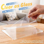 12×12" Plexiglass Sheets 5 Pack, 1mm Thick Transparent Acrylic Sheets, Cuttable - Image 2
