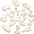 100 Pcs Unfinished Wooden Animal Cutouts Cute Blank Wood Slices - Image 9