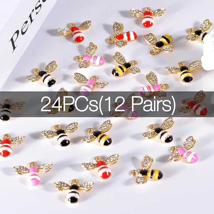 Bulk Gold Enamel Charms for Jewelry Making, Colorful Metal Charms Pendant for - Image 3