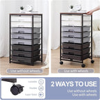 SYKIARIOL Rolling Cart with Drawers, Utility Cart With 8 Drawers and Wooden - Image 5