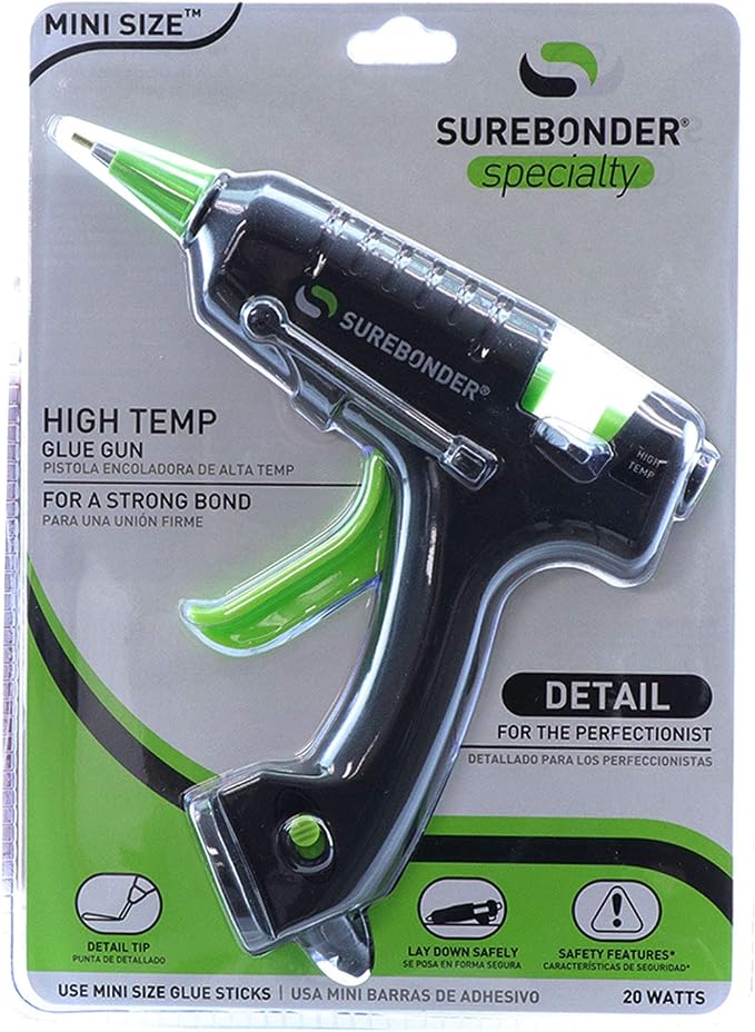 Surebonder Mini Hot Glue Gun - 20W High Temp Detail Tip Glue Gun - Image 9