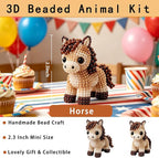 CJNEJGT Kid Friendly 3D Beaded Animal DIY Kit, Stress Relief Leisure DIY Bead - Image 2