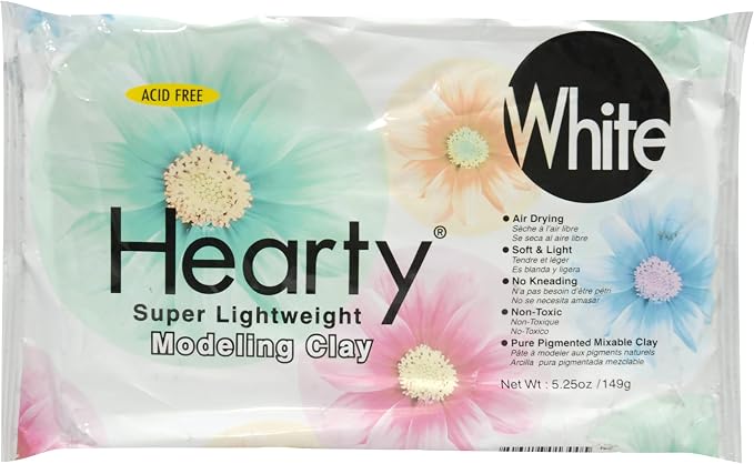Padico Hearty Clay, Lightweight Air Dry Clay 149g | Fine & Smooth Texture by SandtastikProducts