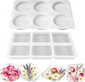 12-Cavity Extra Deep Coaster Resin Molds Silicone, 4 Inches Round and Squares by GYBOHO
